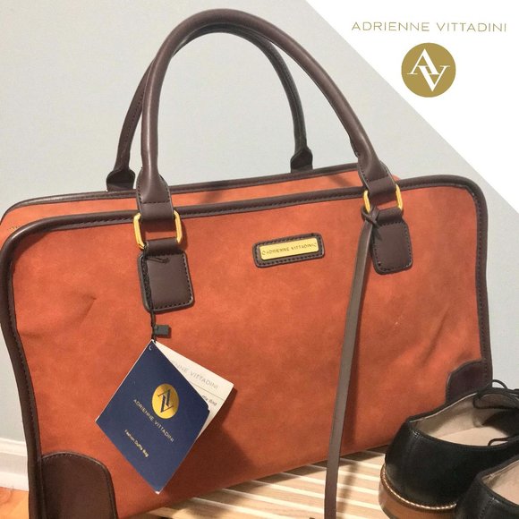 Adrienne Vittadini Duffle Bag (British Tan: AV-1802: Fuax Suede) *Never Used - Picture 1 of 16